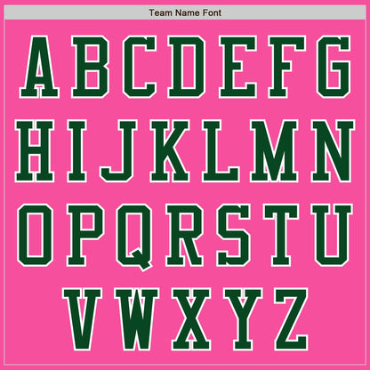 Custom Pink Green-White Authentic Baseball Jersey - Sky-Custom