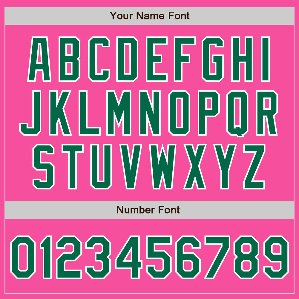 Custom Pink Kelly Green-White Authentic Baseball Jersey - Sky-Custom