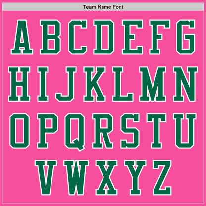 Custom Pink Kelly Green-White Authentic Baseball Jersey - Sky-Custom