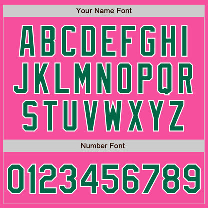 Custom Pink Kelly Green-White Authentic Baseball Jersey - Sky-Custom