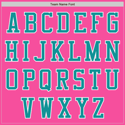 Custom Pink Teal-White Authentic Baseball Jersey - Sky-Custom
