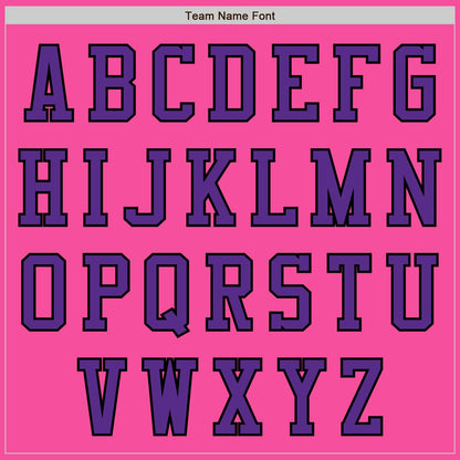 Custom Pink Purple-Black Authentic Baseball Jersey - Sky-Custom