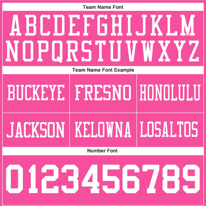 Custom Pink White Mesh Authentic Football Jersey - Sky-Custom