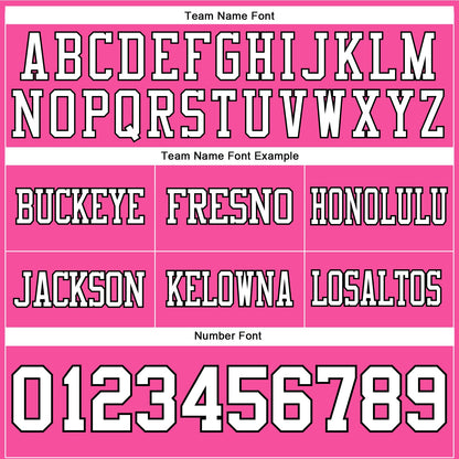 Custom Pink White-Black Mesh Authentic Football Jersey - Sky-Custom