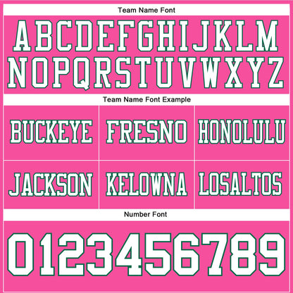 Custom Pink White-Kelly Green Mesh Authentic Football Jersey - Sky-Custom