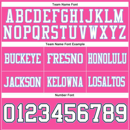 Custom Pink White Black-Light Blue Mesh Authentic Football Jersey - Sky-Custom