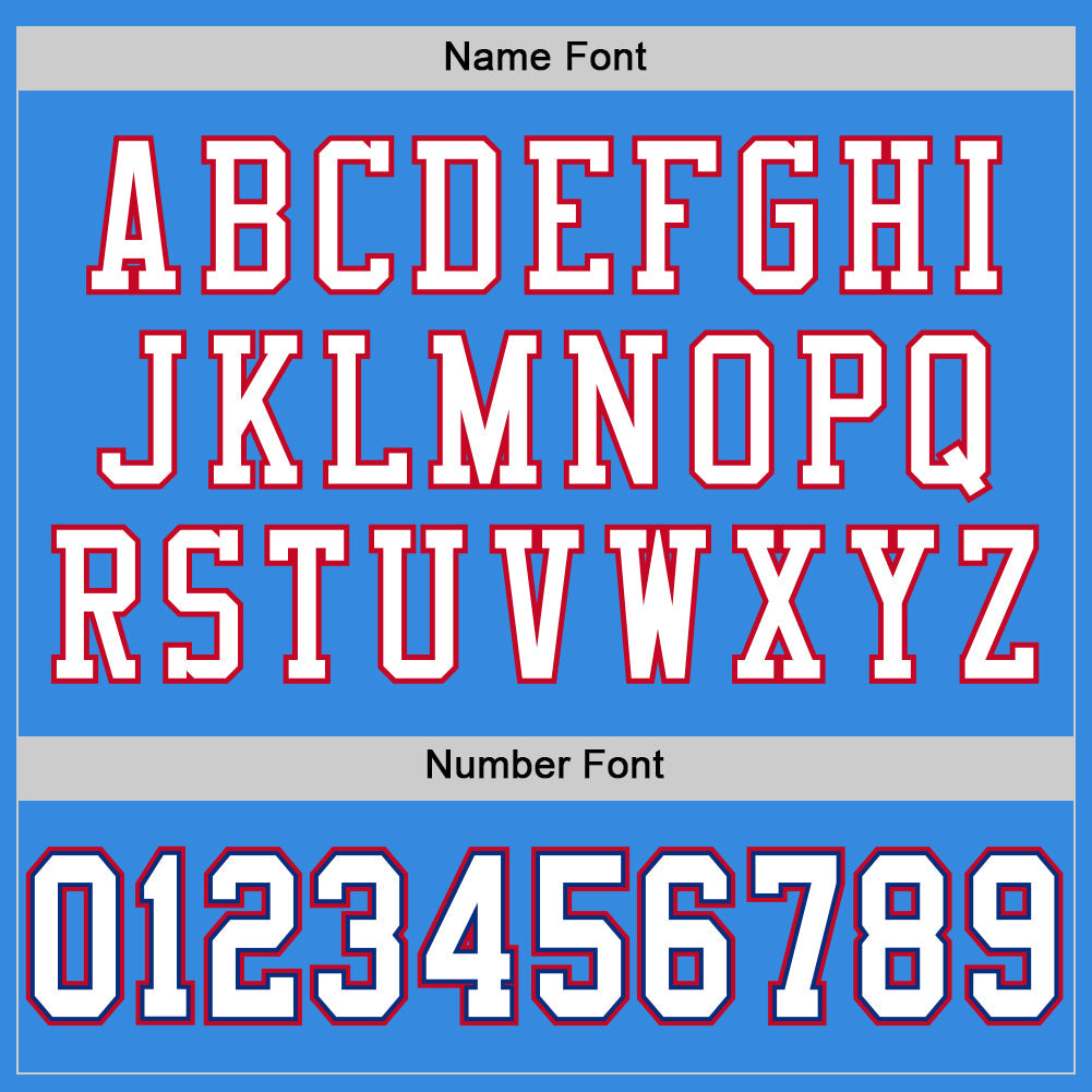 Custom Powder Blue White-Royal Mesh Authentic Throwback Football Jersey - Sky-Custom