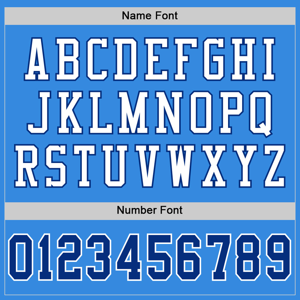 Custom Powder Blue Royal-White Mesh Authentic Throwback Football Jersey - Sky-Custom