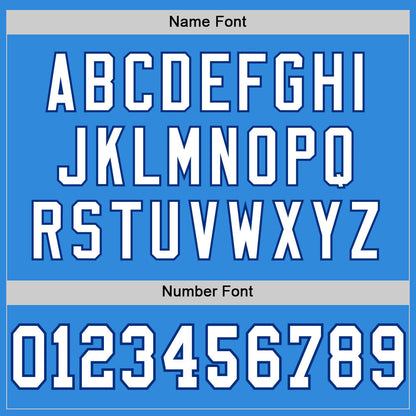 Custom Powder Blue White-Royal Mesh Authentic Football Jersey - Sky-Custom