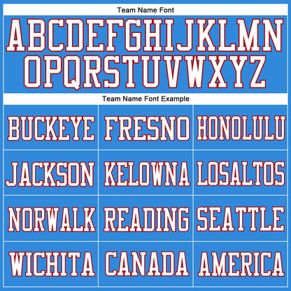 Custom Powder Blue White-Red Mesh Authentic Football Jersey - Sky-Custom