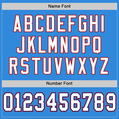 Custom Powder Blue White-Red Mesh Authentic Football Jersey - Sky-Custom