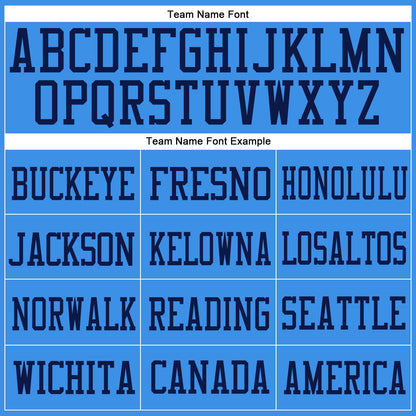 Custom Powder Blue Powder Blue-Navy Mesh Authentic Football Jersey - Sky-Custom