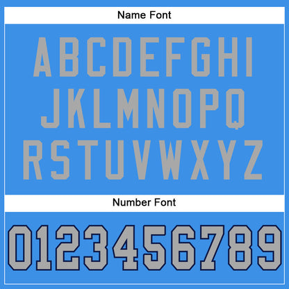 Custom Powder Blue Gray-Navy Mesh Authentic Football Jersey - Sky-Custom