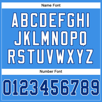 Custom Powder Blue Royal-White Mesh Authentic Football Jersey - Sky-Custom