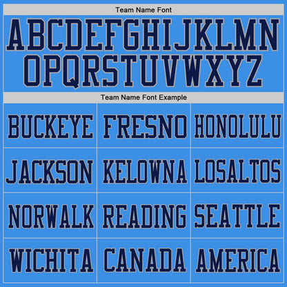 Custom Powder Blue Navy-Aqua Mesh Authentic Football Jersey - Sky-Custom