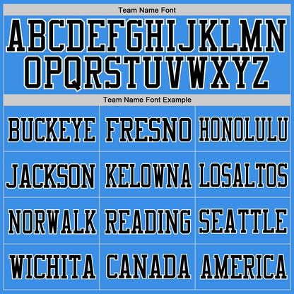 Custom Powder Blue Black-Orange Mesh Authentic Football Jersey - Sky-Custom