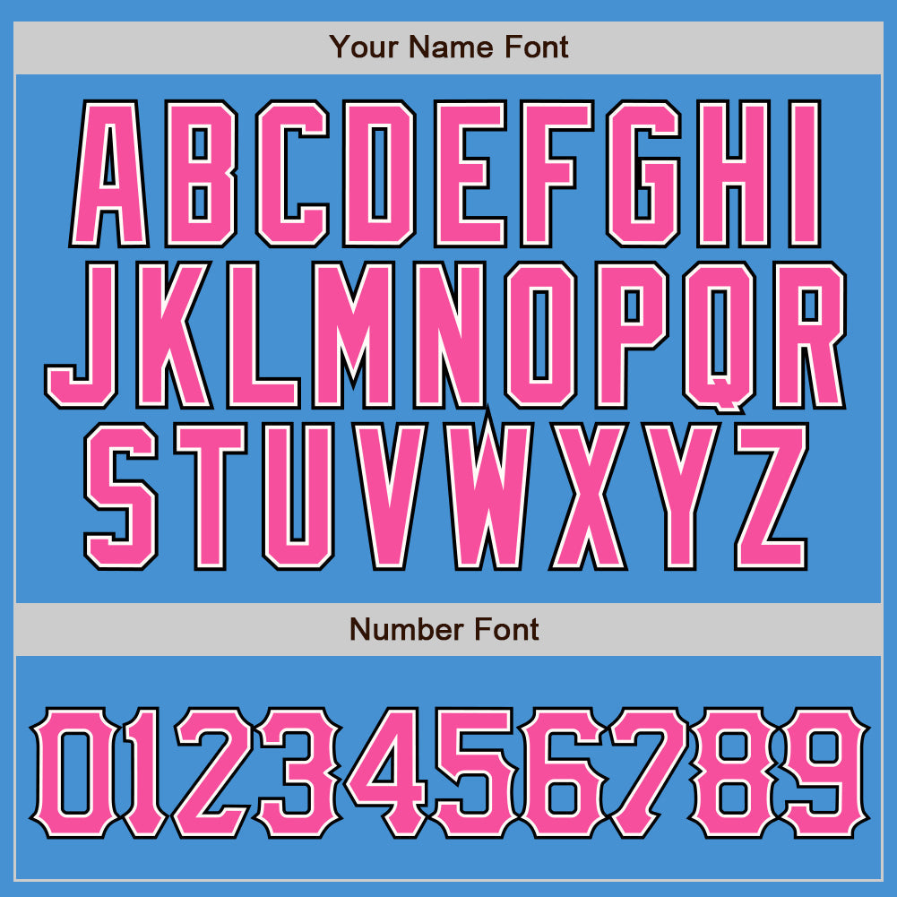 Custom Powder Blue Black Pinstripe Pink-White Authentic Baseball Jersey - Sky-Custom