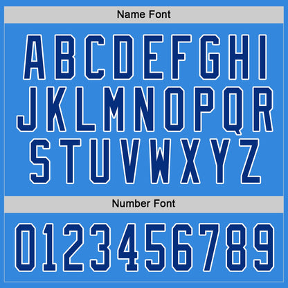 Custom Powder Blue Royal-White Hockey Jersey - Sky-Custom