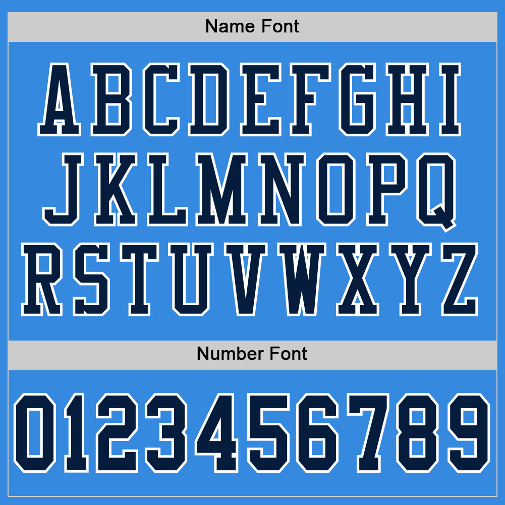 Custom Powder Blue Navy-White Mesh Authentic Football Jersey - Sky-Custom