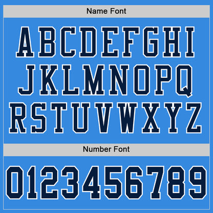 Custom Powder Blue Navy-White Mesh Authentic Football Jersey - Sky-Custom