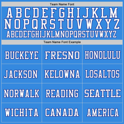 Custom Powder Blue Royal-White Mesh Authentic Football Jersey - Sky-Custom