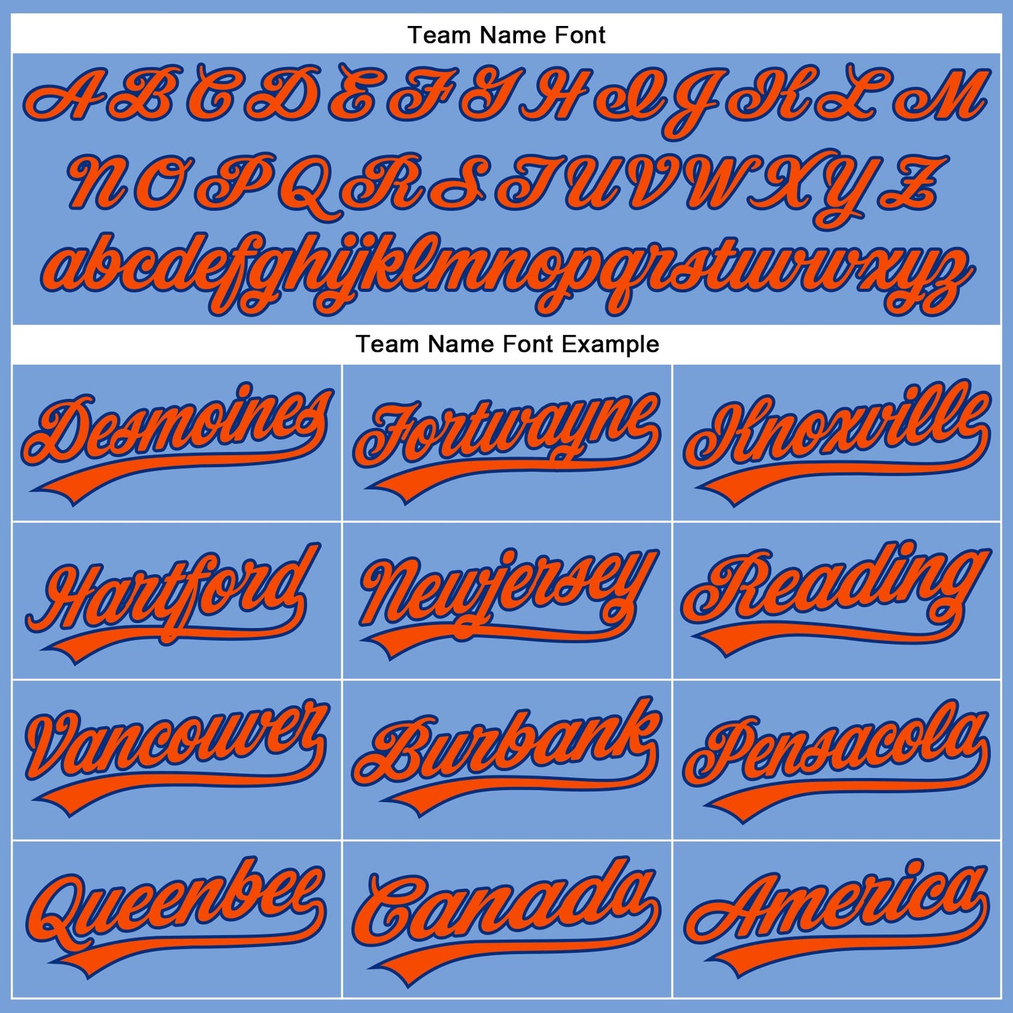 Custom Powder Blue Orange-Royal Authentic Baseball Jersey - Sky-Custom