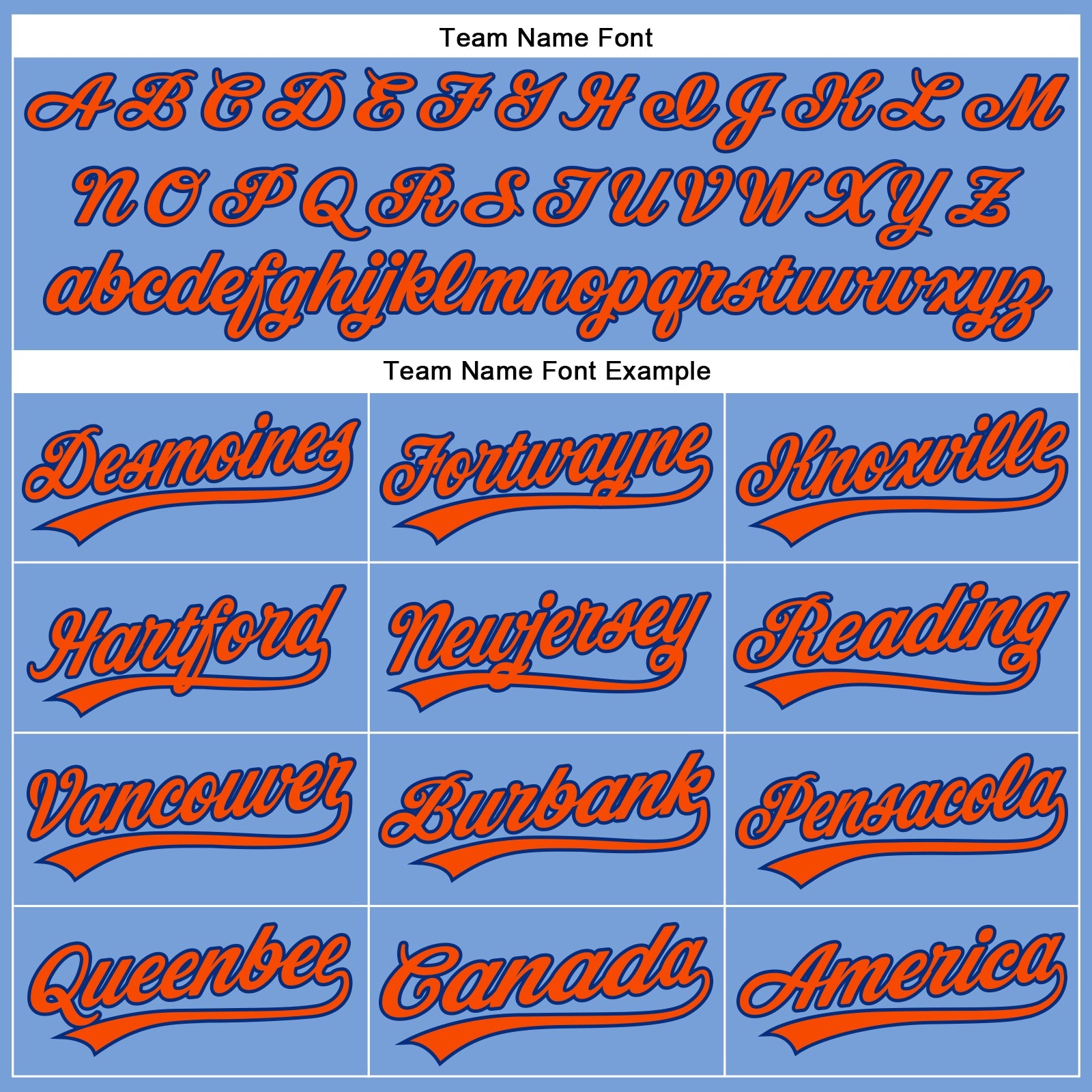 Custom Powder Blue Orange-Royal Authentic Baseball Jersey - Sky-Custom