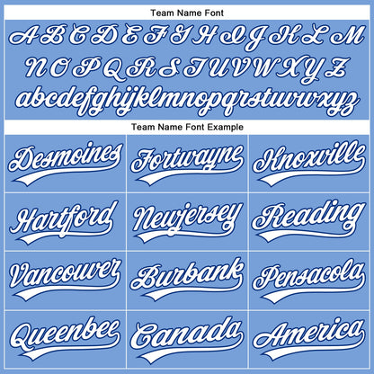 Custom Powder Blue White-Royal Authentic Baseball Jersey - Sky-Custom