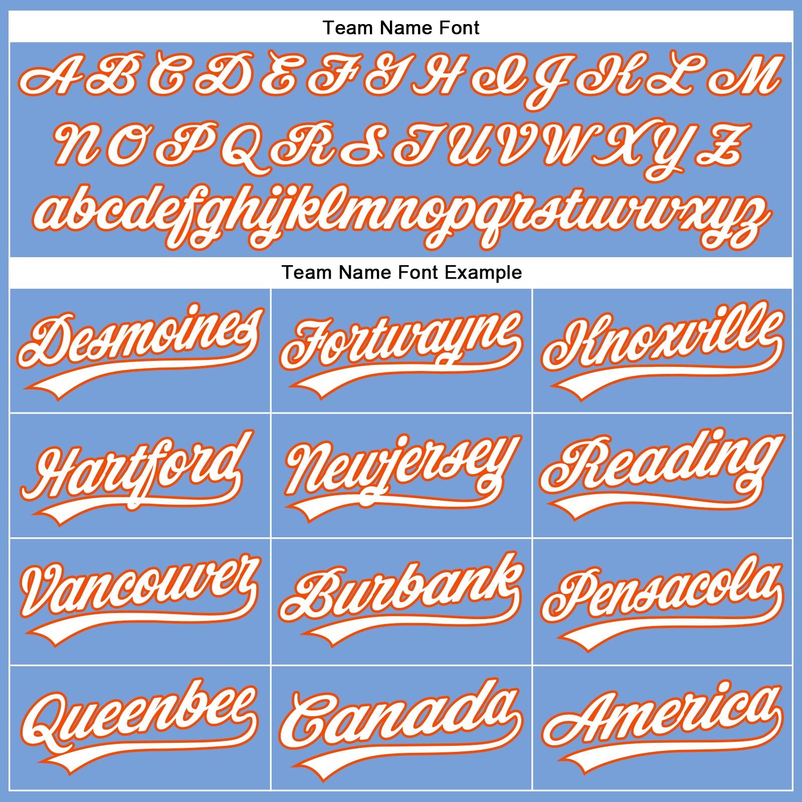 Custom Powder Blue White-Orange Authentic Baseball Jersey - Sky-Custom