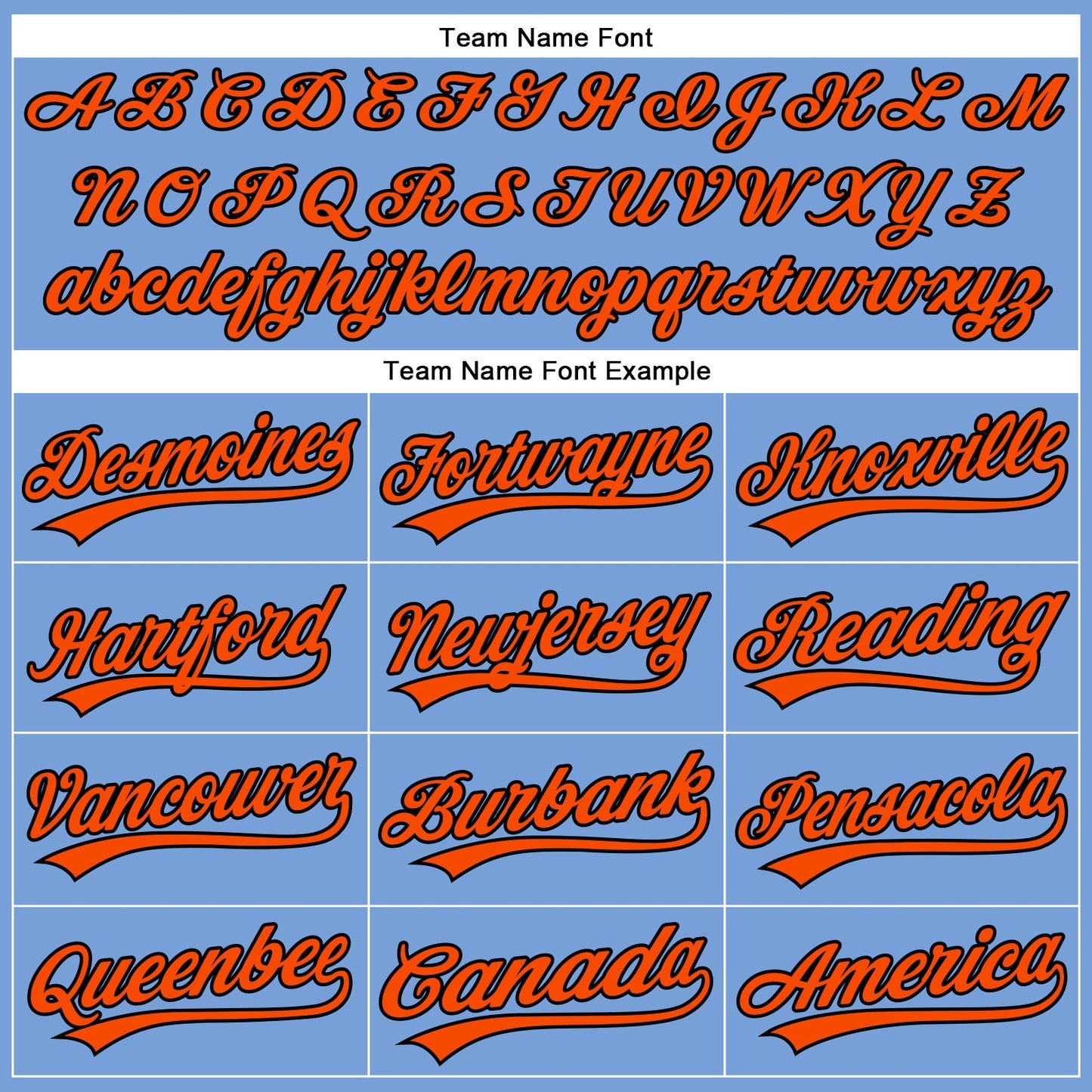 Custom Powder Blue Orange-Black Authentic Baseball Jersey - Sky-Custom