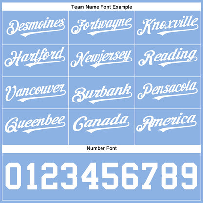 Custom Powder Blue White Authentic Baseball Jersey - Sky-Custom