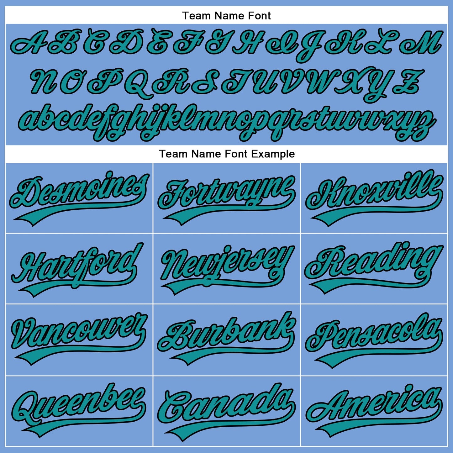 Custom Powder Blue Black Pinstripe Teal Authentic Baseball Jersey - Sky-Custom