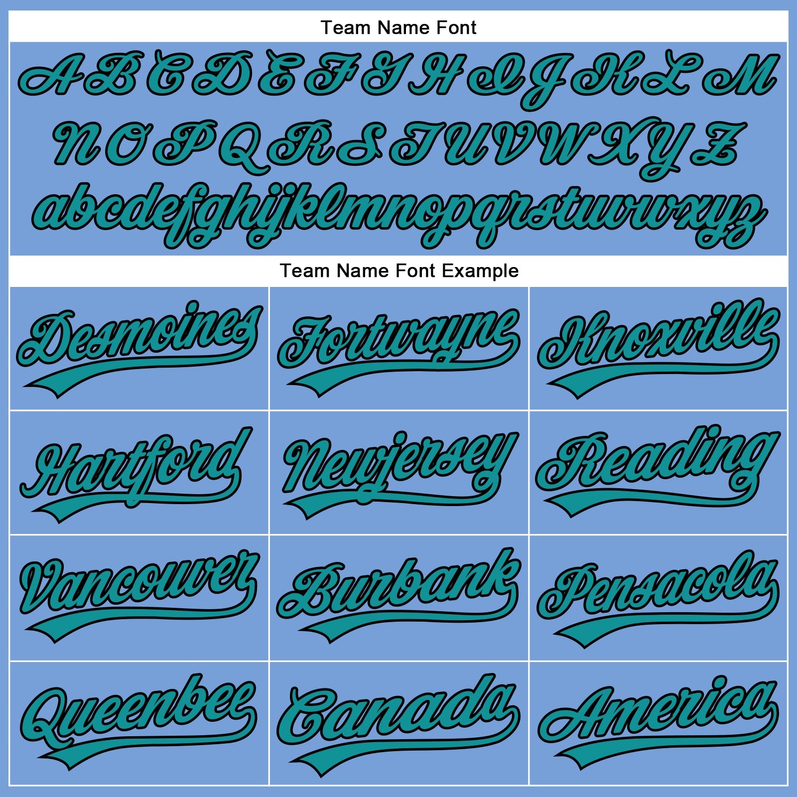 Custom Powder Blue Black Pinstripe Teal Authentic Baseball Jersey - Sky-Custom