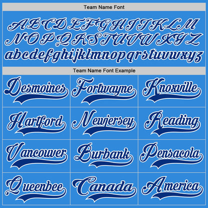 Custom Sky Blue Royal-White Hockey Lace Neck Jersey - Sky-Custom