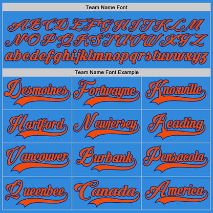 Custom Sky Blue Orange-Royal Hockey Lace Neck Jersey - Sky-Custom