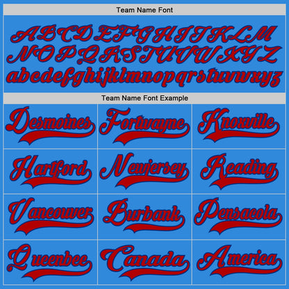 Custom Sky Blue Red-Royal Hockey Lace Neck Jersey - Sky-Custom