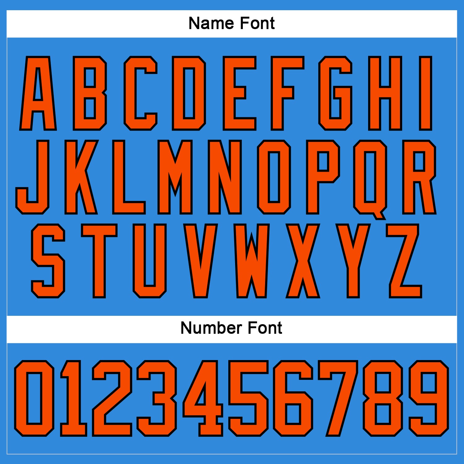 Custom Sky Blue Orange-Black Hockey Lace Neck Jersey - Sky-Custom