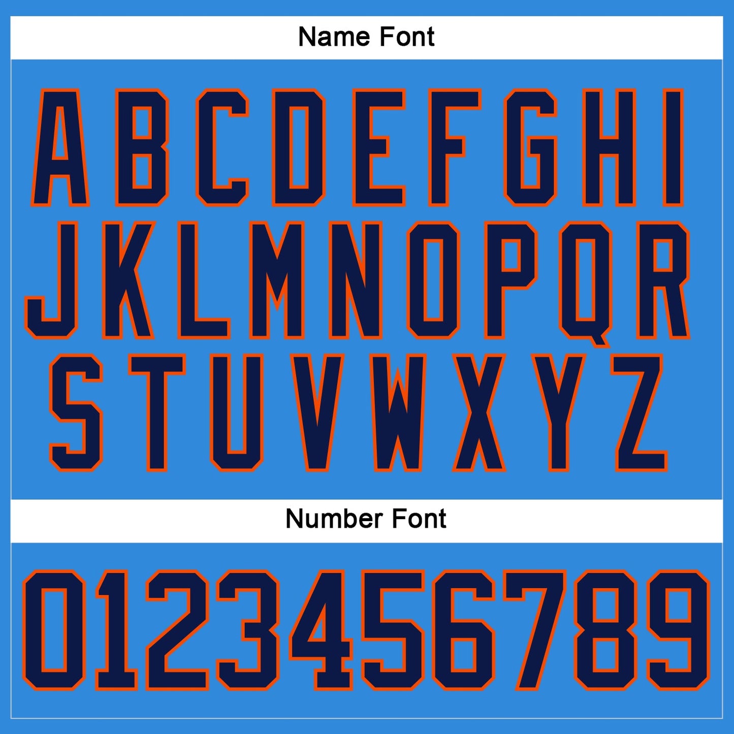 Custom Sky Blue Navy-Orange Hockey Lace Neck Jersey - Sky-Custom