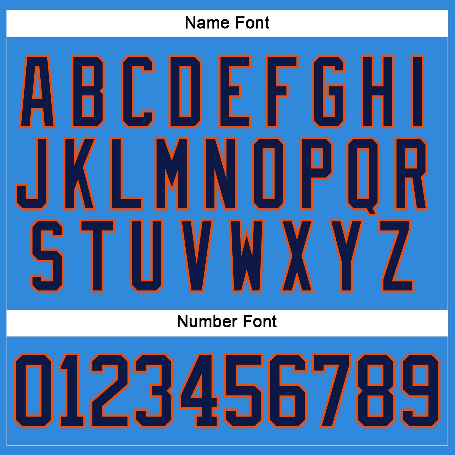 Custom Sky Blue Navy-Orange Hockey Lace Neck Jersey - Sky-Custom