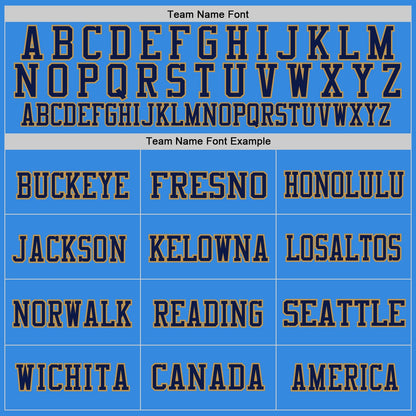 Custom Powder Blue Navy-Old Gold Mesh Authentic Throwback Football Jersey - Sky-Custom