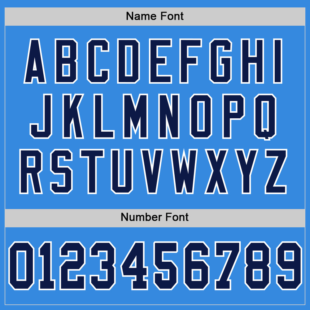 Custom Powder Blue Navy-White Mesh Authentic Throwback Football Jersey - Sky-Custom