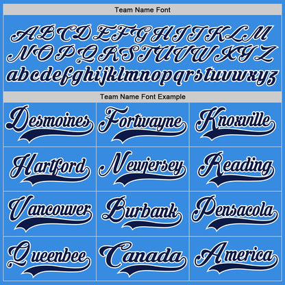 Custom Powder Blue Navy-White Hockey Jersey - Sky-Custom
