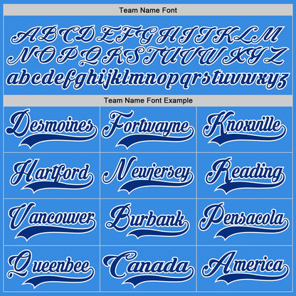 Custom Powder Blue Royal-White Hockey Jersey - Sky-Custom