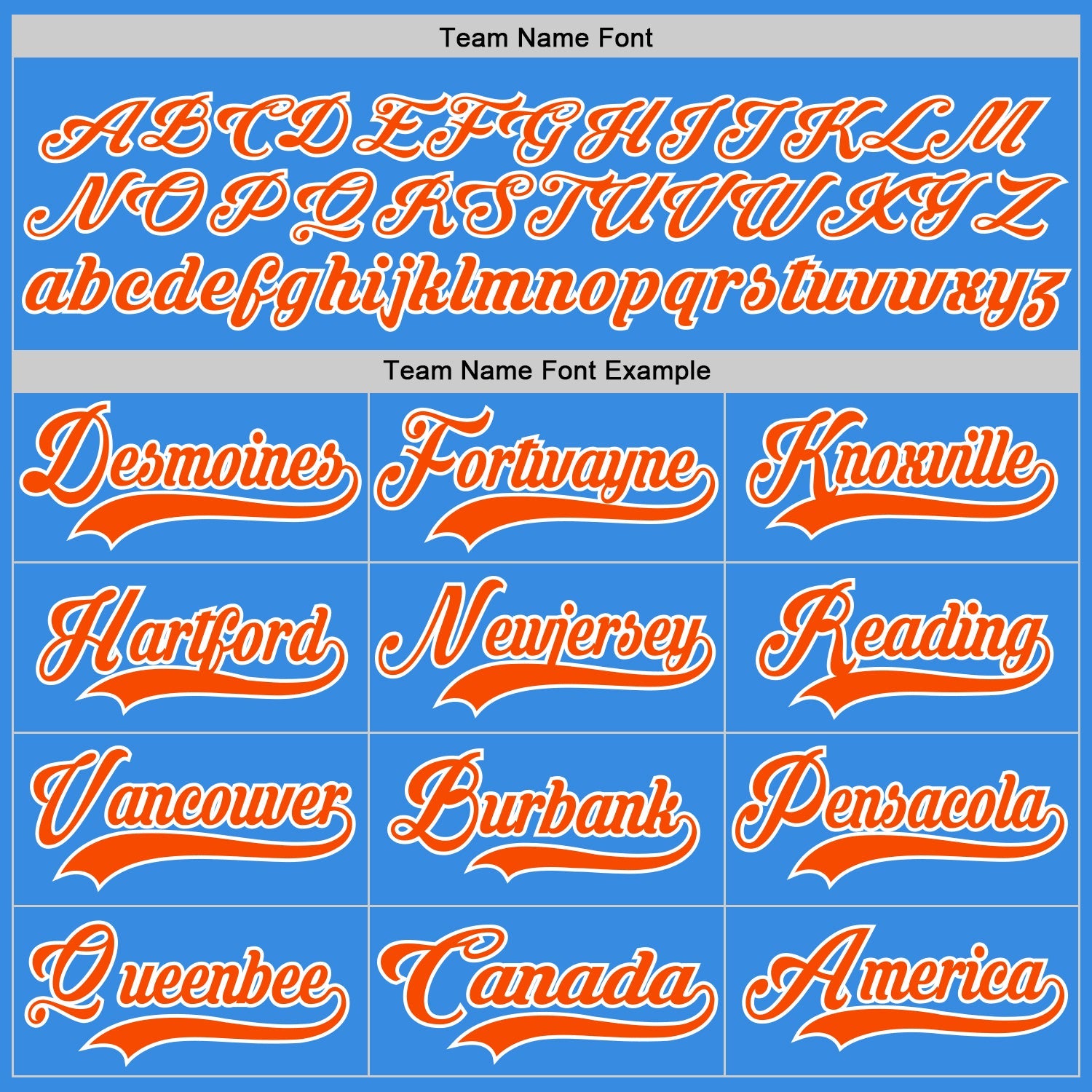 Custom Powder Blue Orange-White Hockey Jersey - Sky-Custom
