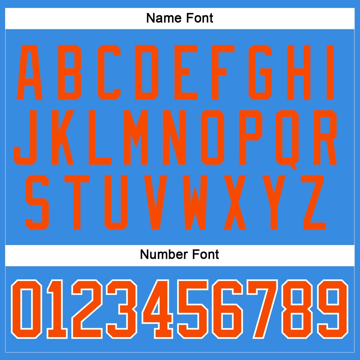 Custom Powder Blue Orange-White Hockey Jersey - Sky-Custom