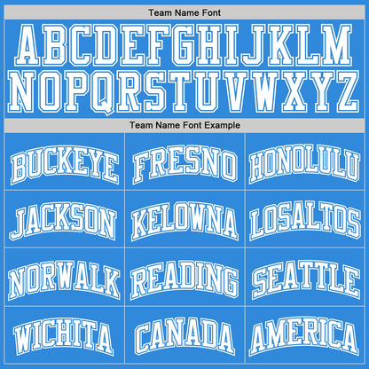 Custom Powder Blue White Authentic Basketball Jersey - Sky-Custom