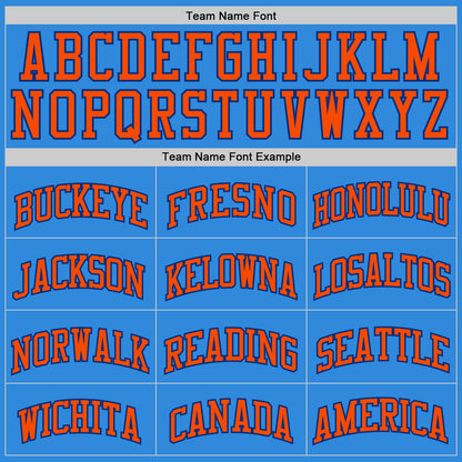 Custom Powder Blue Orange-Royal Authentic Basketball Jersey - Sky-Custom