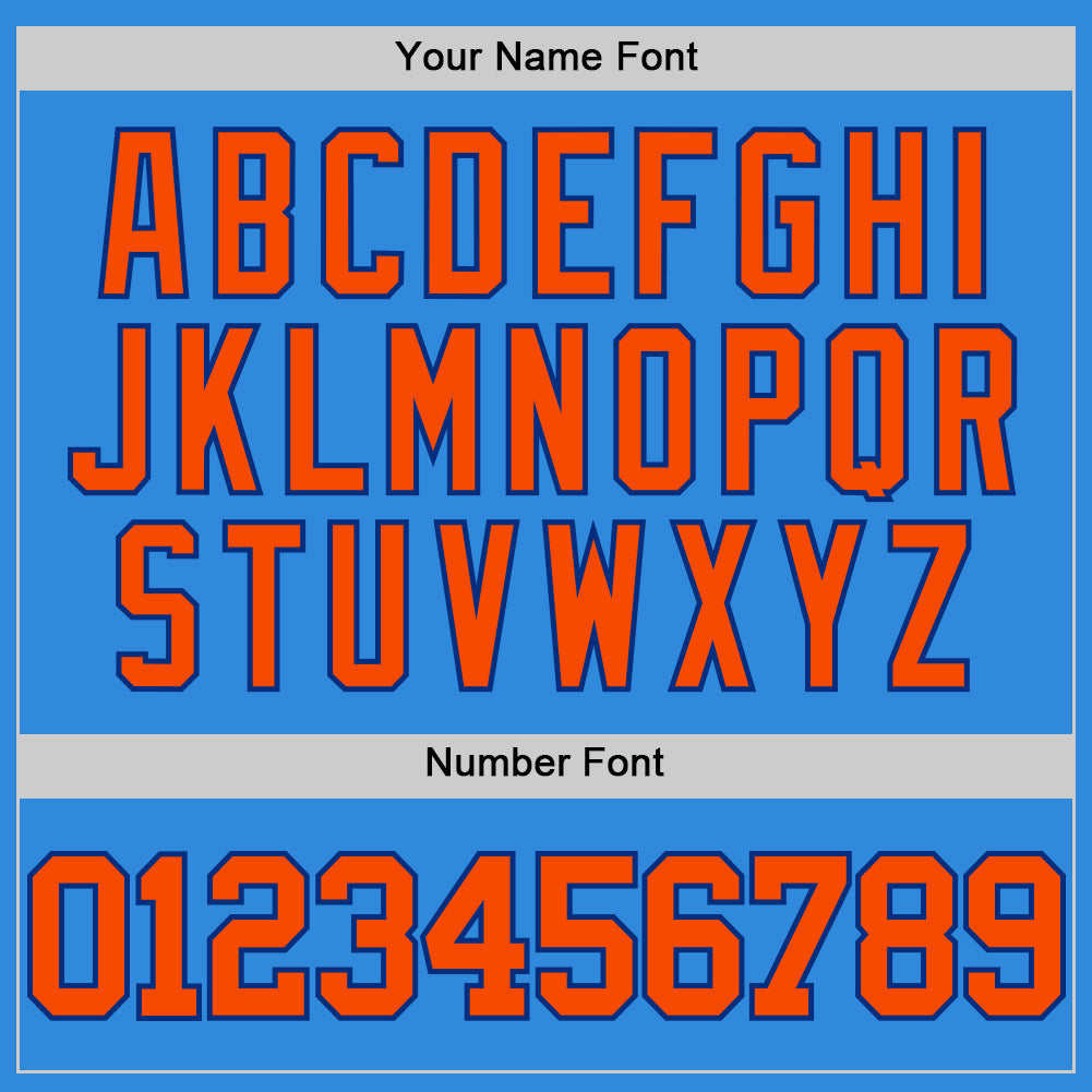 Custom Powder Blue Orange-Royal Authentic Basketball Jersey - Sky-Custom