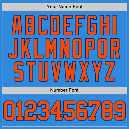 Custom Powder Blue Orange-Royal Authentic Basketball Jersey - Sky-Custom