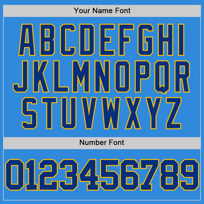 Custom Powder Blue Royal-Gold Authentic Basketball Jersey - Sky-Custom
